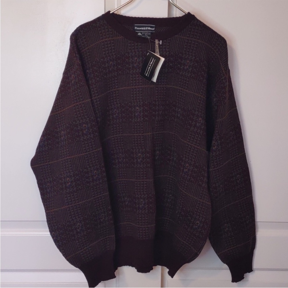 Prestwick & Moore Vintage Mens Merino Wool Grandpa Sweater Size XL NWT